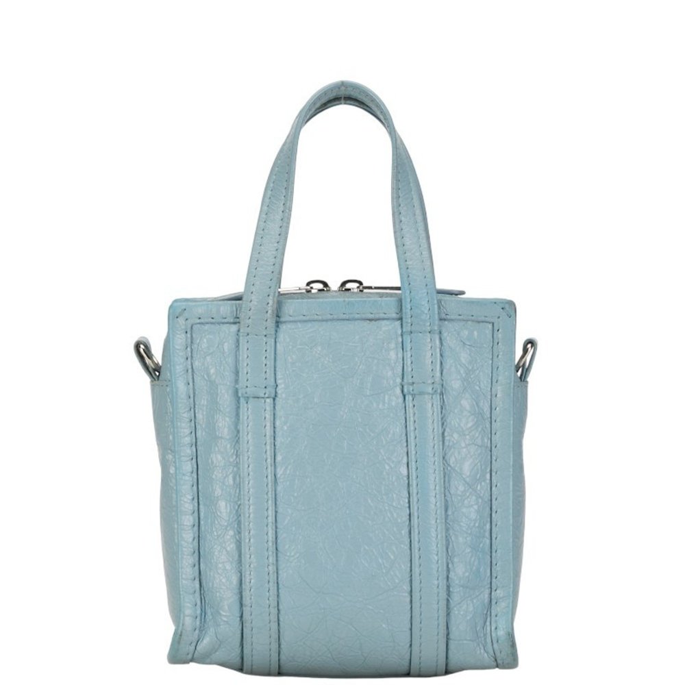 Balenciaga Bazaar Shopper XXS Handbag Shoulder Bag 513988 Baby Blue Leather W... - Picture 4 of 10